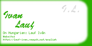 ivan lauf business card